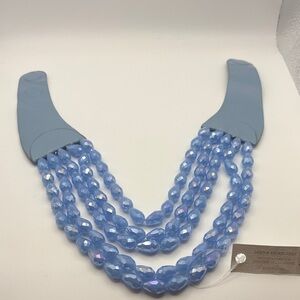 Elegant Blue Beaded Necklace